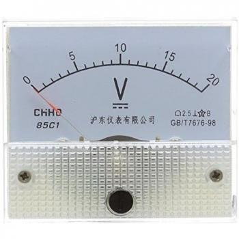 Sourcingmap a10031700ux0052 - Dc 20v 0 ~~ 85c1v clase 2.5 voltímetro medidor de panel analógico voltios