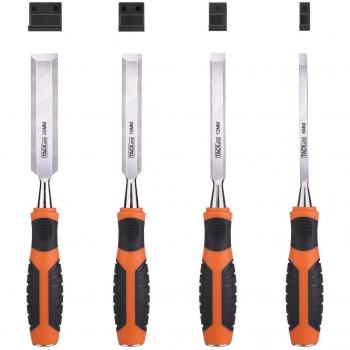 Formones para Madera, Tacklife Cincel para Madera de 4 Piezas