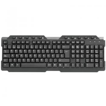 Teclado USB Omega MM OK026ES QWERTY Español Negro