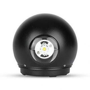 Aplique LED Esférico 6W 110LM/W Doble Haz Negro 4000K IP65