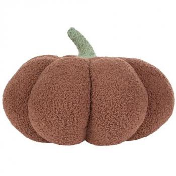 Cojín Decorativo Calabaza Bouclé Marrón ⌀ 35 cm Peluche Halloween