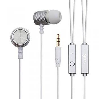 Auriculares 3,5 MM Cool Metalizado Stereo con Micro Plata