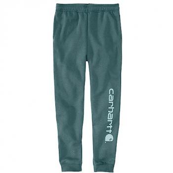 Carhartt Midweight Tapered Graphic Pantalón de chándal para hombre, ajuste relajado, peso medio, color Verde Azul (Sea Pine Heather), tamaño 2XL