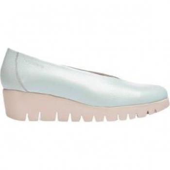 Zapatos de piel con cuña Fly azul Wonders para mujer, Mocasines de Mujer WONDERS MOCASIN MUJER C-33100 VARIOS COLORES