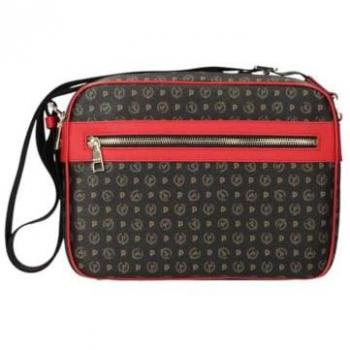 Pollini Heritage Classic Crossbody Bag - Black/Red, One Size