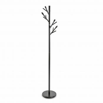 Versa 19300061 Perchero de Pie Albion en Forma de Árbol con Ramas con 4 Ganchos o Colgadores para Ropa o Bolsos para el Recibidor, Metal, Negro, 170 x 28 x 28 cm
