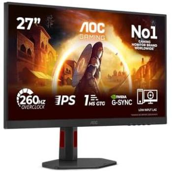 Monitor Gaming AOC 27G4ZR 27 FHD IPS 260Hz 0.3ms Ajustable Negro-Rojo
