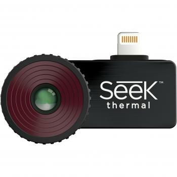 Seek Thermal Compact - Cámara de imagen térmica con conector Lightning y carcasa hermética protectora para dispositivos iOS de Apple - Negro