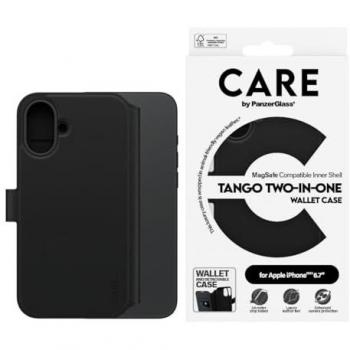 Funda CARE PanzerGlass Tango 2-en-1 Wallet MagSafe para iPhone 16 Plus - Negra