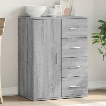 Armario de madera multicapa gris Sonoma 59x39x80 cm