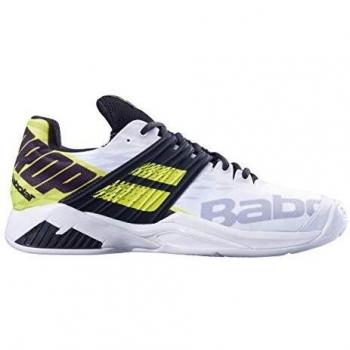 BABOLAT Propulse Fury Clay Men, Zapatillas de Tenis Hombre, White/Fluo Aero, 40 EU