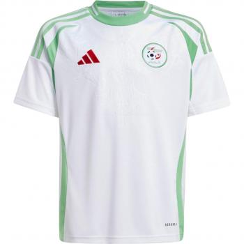 Maillot Domicile Unisex Infantil Algérie 2025 - Blanco - Talla: 135-140 CM - Poliéster Malla