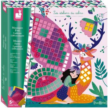 Mosaicos Hadas Janod - Juguete de manualidades multicolor para crear mosaicos con temática de hadas