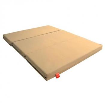 Colchón Plegable a Medida para Camper Ford Transit Connect - 5cm Grosor con HR Suave 20kg/m3 y Cremallera Desenfundable - Beige