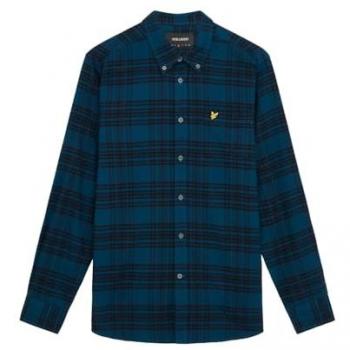 Lyle & Scott Men's Flannel Plaid Shirt - Apres Navy