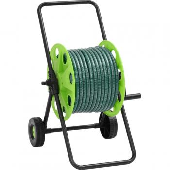 Carro de manguera verde con 30 m de manguera PVC