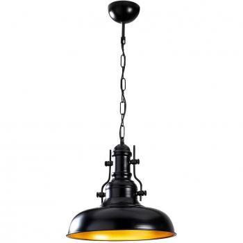 Lámpara colgante Berceste 200-S Ø32 cm negra/dorada