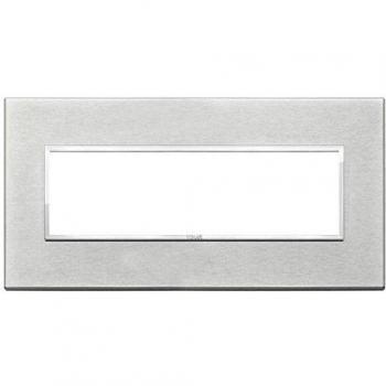 Placa Vimar Eikon Evo 7 módulos gris Next 21657.02