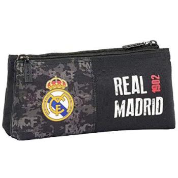 Real Madrid Black Oficial Mochila Escolar Infantil Cremallera Simple 220x80x100mm