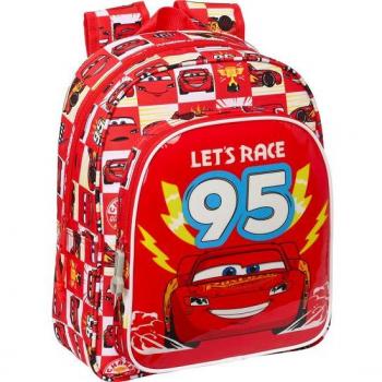 Mochila Infantil Adaptable a Carro Cars Let's Race 27x33x10cm Safta