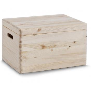 Zeller 13152 - Caja multiusos con tapa, plana, madera de conífera