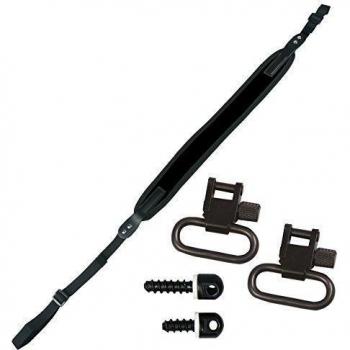 Savage Island Correa de Neopreno para Colgar Arma de Aire o Escopeta + eslabones de 2,50 cm y broches de Tornillo