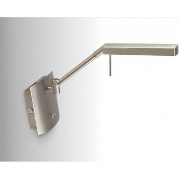 Lámpara de pared Phuket 1 bombilla 7W LED 3000K, 600lm, níquel satinado