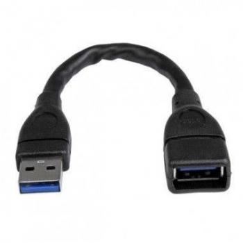 StarTech.com 6 inch Black USB 3.0 A to A Extension Cable