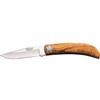 Cuchilleria Joker NO66 - Navaja deportiva, cachas de olivo, con bloqueo, hoja de 9 cm