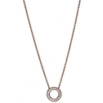 Pandora Rose Gold Heart Pendant Necklace with Cubic Zirconia - 45cm