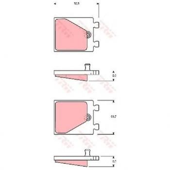 Juego de 4 pastillas de frenos TRW GDB563 para ROLLS-ROYCE Corniche y BENTLEY Mulsanne, Eight