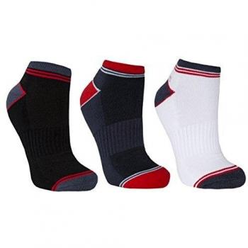 Trespass Lapse – Calcetines de Deporte Hombre, Hombre, Color Blanc/Gris/Noir/Rouge, tamaño L