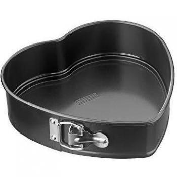Kaiser Classic Molde Desmontable con Forma de corazón, Negro, 7 cm
