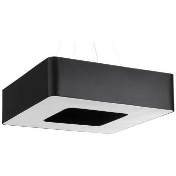 Lámpara Suspendida Urano 80 Negra E27 LEDBOX 8 Bombillas Tela Negra 112cm