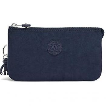 Neceser Kipling Creativity L - Monedero grande de mujer en azul marino con cremallera.