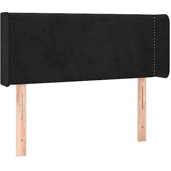 Cabecero con LED de terciopelo negro 83x16x78/88 cm