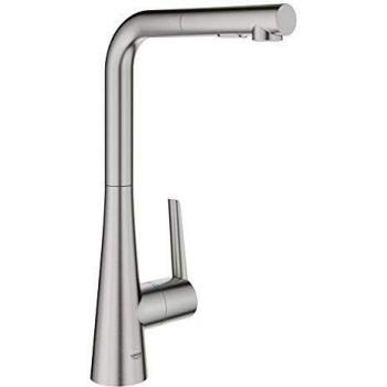 Grohe Zedra - Grifo de cocina, monomando de Fregadero 1/2, Supersteel (32553DC2