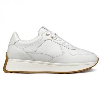 Sneaker Geox D Amabel A, Mujer, Blanco, Keilabsatz, Freizeitschuh, Halbschuh, Schnürschuh Monocromo 40