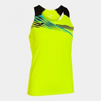 Camiseta de tirantes para mujer Joma Elite X amarillo flúor negro