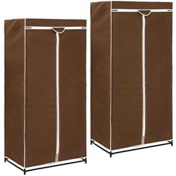 SengentoStyle Kledingkasten 2 st 75x50x160 cm bruin