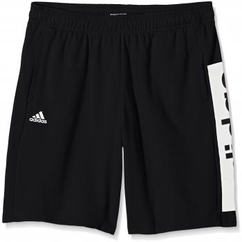 adidas ESS Lin Short - Pantalón corto para hombre, color negro / blanco, talla 2XL