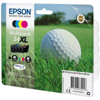 Epson 34XL DURABrite Ultra Ink Multipack Original (Negro/Cian/Magenta/Amarillo) C13T34764010