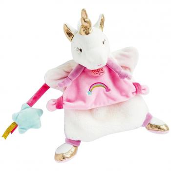 Doudou et Compagnie DC3320 - Marioneta de Mano, 25 cm, Color Rosa y Blanco