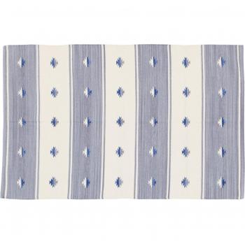 Alfombra hecha a mano auténtica elegante 200x140 cm rayas grises para patio