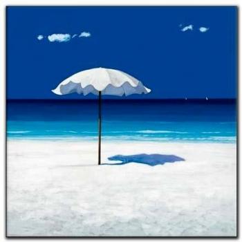 Artopweb Panel Decorativo con Diseño Mondelli Ombrellone Nel BLU, Madera, Multicolor, 40x1.8x40 cm