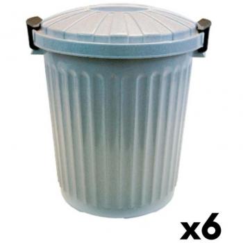 Cubo de basura con tapa 23 L (6 unidades)
