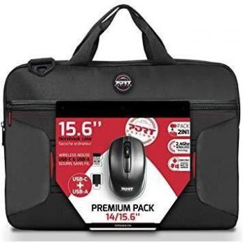 Port Designs Premium Pack 15.6 Laptop Case with Wireless Mouse