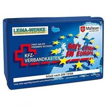 Leina 10102 Vehículo de Motor Kit de Primeros Auxilios Euro, Azul/Multicolor