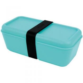 Recipiente para alimentos rectangular 0.75l turquesa