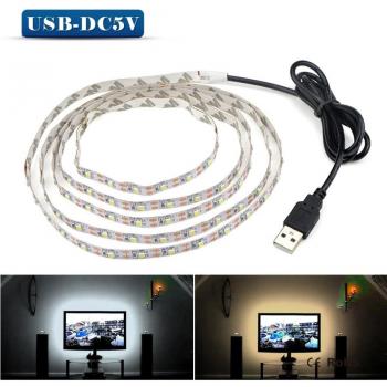 Tira LED Amarilla 90cm con Conexión USB para Retroiluminación de Televisor